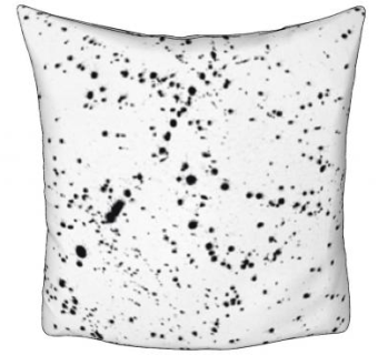 墨点白色简约抱枕SU模型下载_sketchup草图大师SKP模型