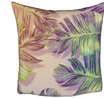 简约风绿叶抱枕SU模型下载_sketchup草图大师SKP模型