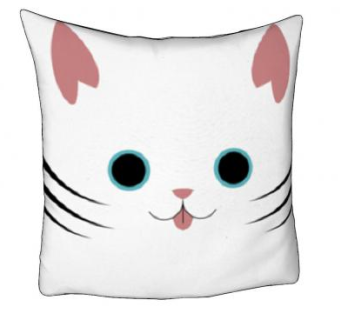 小猫咪吐舌头抱枕SU模型下载_sketchup草图大师SKP模型