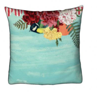 花朵蓝天抱枕SU模型下载_sketchup草图大师SKP模型