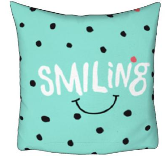 青绿色微笑抱枕SU模型下载_sketchup草图大师SKP模型