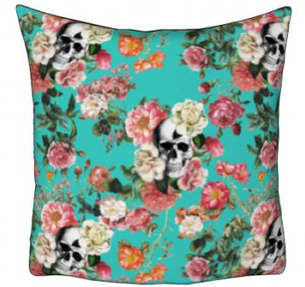 花中骷髅抱枕SU模型下载_sketchup草图大师SKP模型