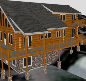 现代住宅小房子SU模型下载_sketchup草图大师SKP模型