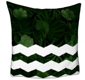 绿色植物印花抱枕SU模型下载_sketchup草图大师SKP模型