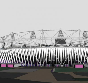 伦敦奥运会建筑SU模型下载_sketchup草图大师SKP模型