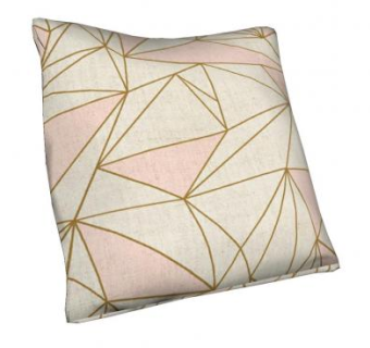 米色几何抱枕SU模型下载_sketchup草图大师SKP模型