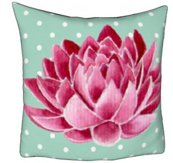 莲花青色枕头SU模型下载_sketchup草图大师SKP模型