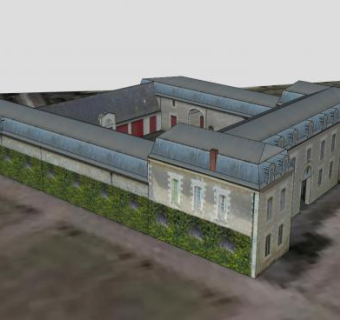 法国维兰德里城堡建筑SU模型下载_sketchup草图大师SKP模型
