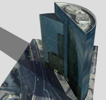 红杉塔高层建筑SU模型下载_sketchup草图大师SKP模型