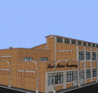 福特公寓建筑SU模型下载_sketchup草图大师SKP模型