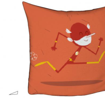 闪电侠橙色抱枕SU模型下载_sketchup草图大师SKP模型