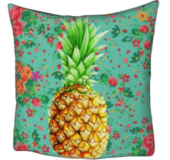 菠萝印花抱枕SU模型下载_sketchup草图大师SKP模型