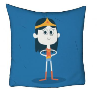 神奇女侠蓝色抱枕SU模型下载_sketchup草图大师SKP模型