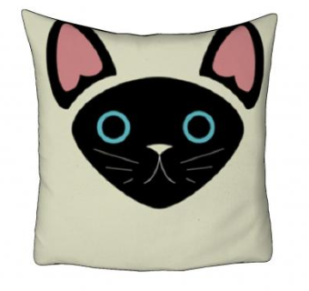 暹罗猫猫咪抱枕SU模型下载_sketchup草图大师SKP模型