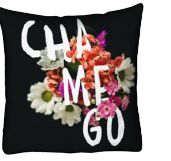 花卉文艺黑色抱枕SU模型下载_sketchup草图大师SKP模型