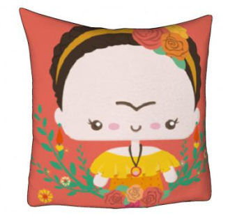 弗里达卡通抱枕SU模型下载_sketchup草图大师SKP模型