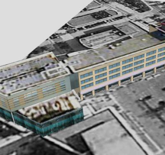 办公大楼现代建筑SU模型下载_sketchup草图大师SKP模型