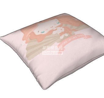 维纳斯卡通少女抱枕SU模型下载_sketchup草图大师SKP模型