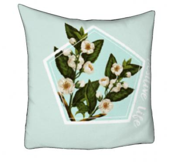 白色花卉简约风抱枕SU模型下载_sketchup草图大师SKP模型