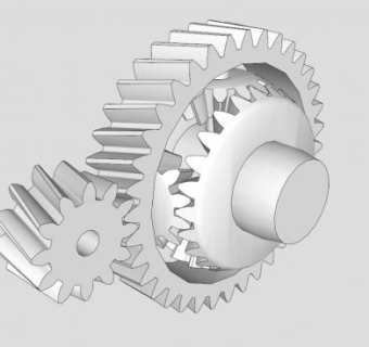 大小齿轮的SU模型_su模型下载 草图大师模型_SKP模型