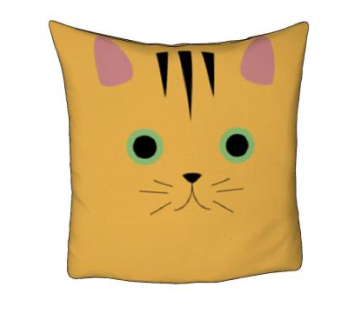 土黄色猫咪抱枕SU模型下载_sketchup草图大师SKP模型