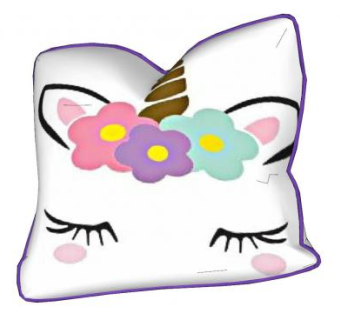 独角兽白色抱枕SU模型下载_sketchup草图大师SKP模型