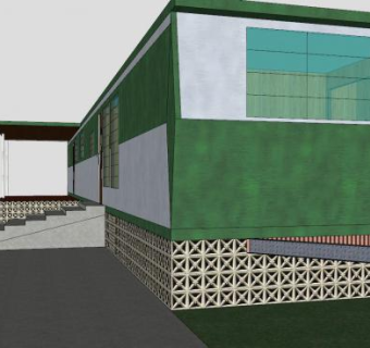 复古商业建筑SU模型下载_sketchup草图大师SKP模型