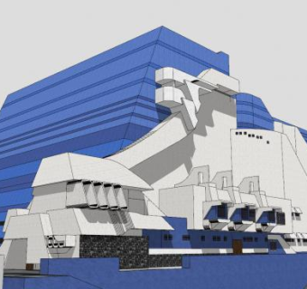 伟大国家剧院建筑SU模型下载_sketchup草图大师SKP模型