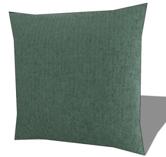 雪尼尔绿色枕头SU模型下载_sketchup草图大师SKP模型