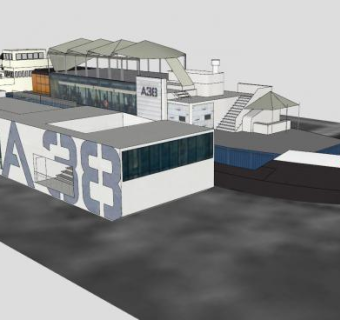 石质船舶建筑SU模型下载_sketchup草图大师SKP模型