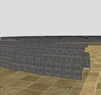 展览隧道建筑SU模型下载_sketchup草图大师SKP模型