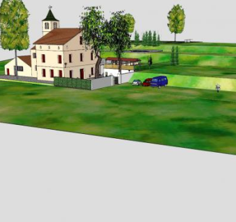 乡村别墅房子SU模型下载_sketchup草图大师SKP模型