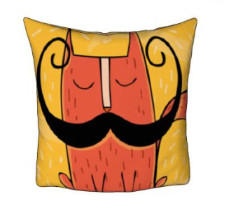 胡子猫黄色抱枕SU模型下载_sketchup草图大师SKP模型