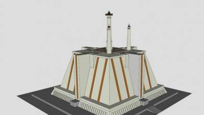 绝地圣殿建筑SU模型下载_sketchup草图大师SKP模型