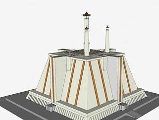 绝地圣殿建筑SU模型下载_sketchup草图大师SKP模型