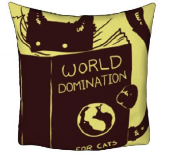 猫咪看书简约抱枕SU模型下载_sketchup草图大师SKP模型