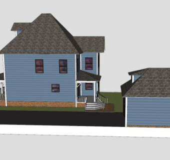 老房子现代建筑SU模型下载_sketchup草图大师SKP模型