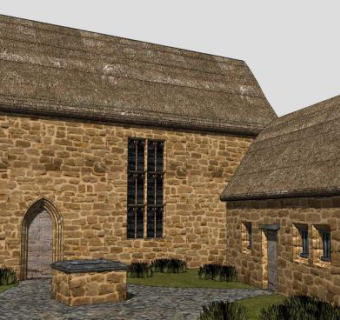 中世纪城镇建筑住宅SU模型下载_sketchup草图大师SKP模型