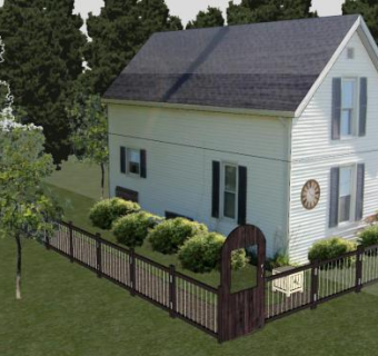 现代房子场景建筑SU模型下载_sketchup草图大师SKP模型