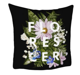 花艺黑色抱枕SU模型下载_sketchup草图大师SKP模型