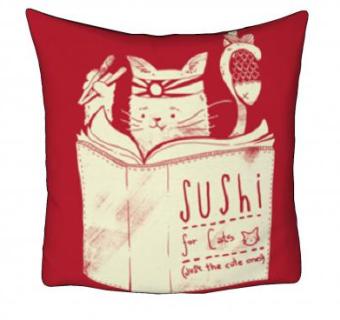 日式寿司猫抱枕SU模型下载_sketchup草图大师SKP模型