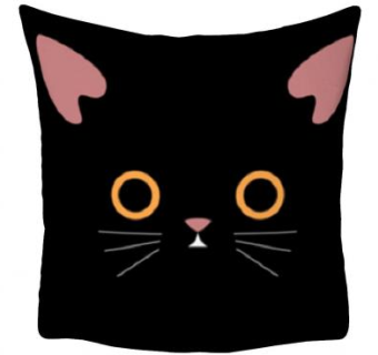 黑色猫咪抱枕SU模型下载_sketchup草图大师SKP模型