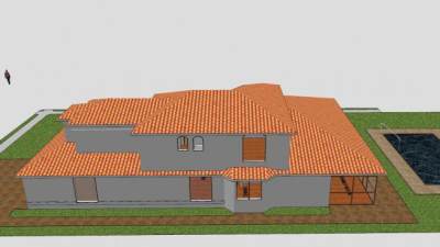 地中海住宅房子建筑SU模型下载_sketchup草图大师SKP模型