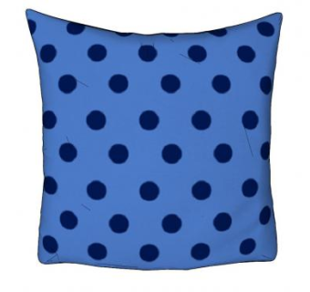 蓝色圆点抱枕SU模型下载_sketchup草图大师SKP模型