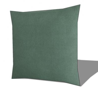 简约绿色系列抱枕SU模型下载_sketchup草图大师SKP模型