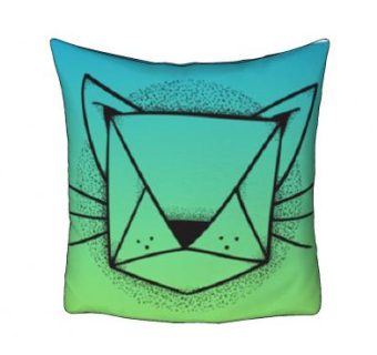 猫轮廓渐变色抱枕SU模型下载_sketchup草图大师SKP模型