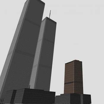 世界贸易高层中心建筑SU模型下载_sketchup草图大师SKP模型