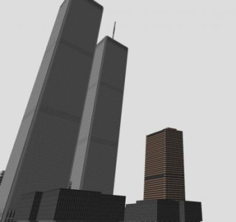 世界贸易高层中心建筑SU模型下载_sketchup草图大师SKP模型