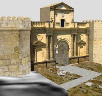 科尔多瓦门建筑SU模型下载_sketchup草图大师SKP模型