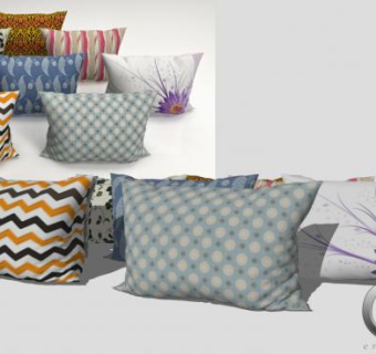 北欧风沙发抱枕系列SU模型下载_sketchup草图大师SKP模型